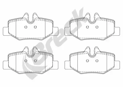 24008 00 703 00 BRECK Комплект тормозных колодок, дисковый тормоз